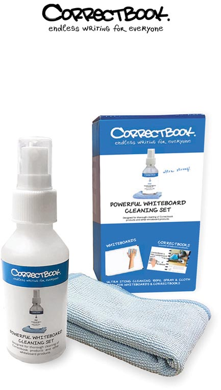 Correctbook schoonmaakset: reinigingsspray 100 ml + microvezel doekje