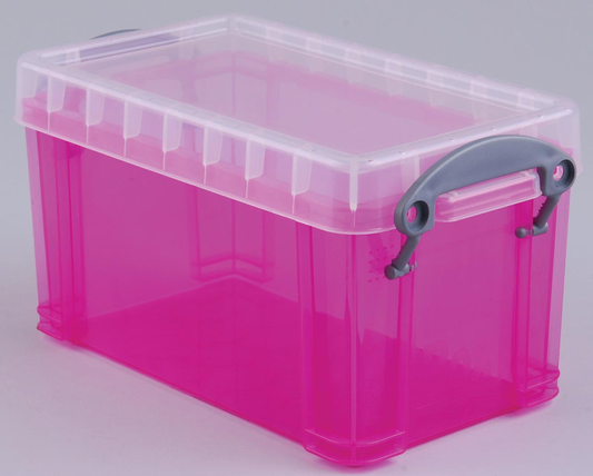 Really Useful Box opbergdoos 2,1 liter, transparant roze