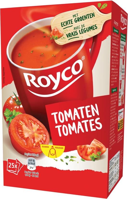 Royco Minute Soup classic tomaat, pak van 25 zakjes