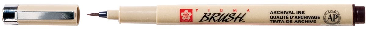 Sakura bruhspen Pigma Brush, zwart