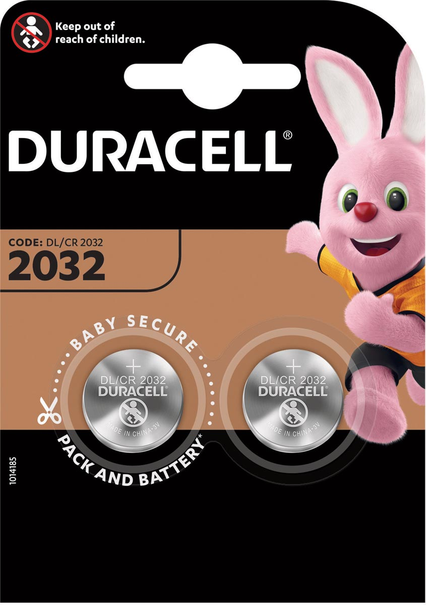 Duracell knoopcel Electronics DL/CR 2032, 3 volt, blister van 2 stuks