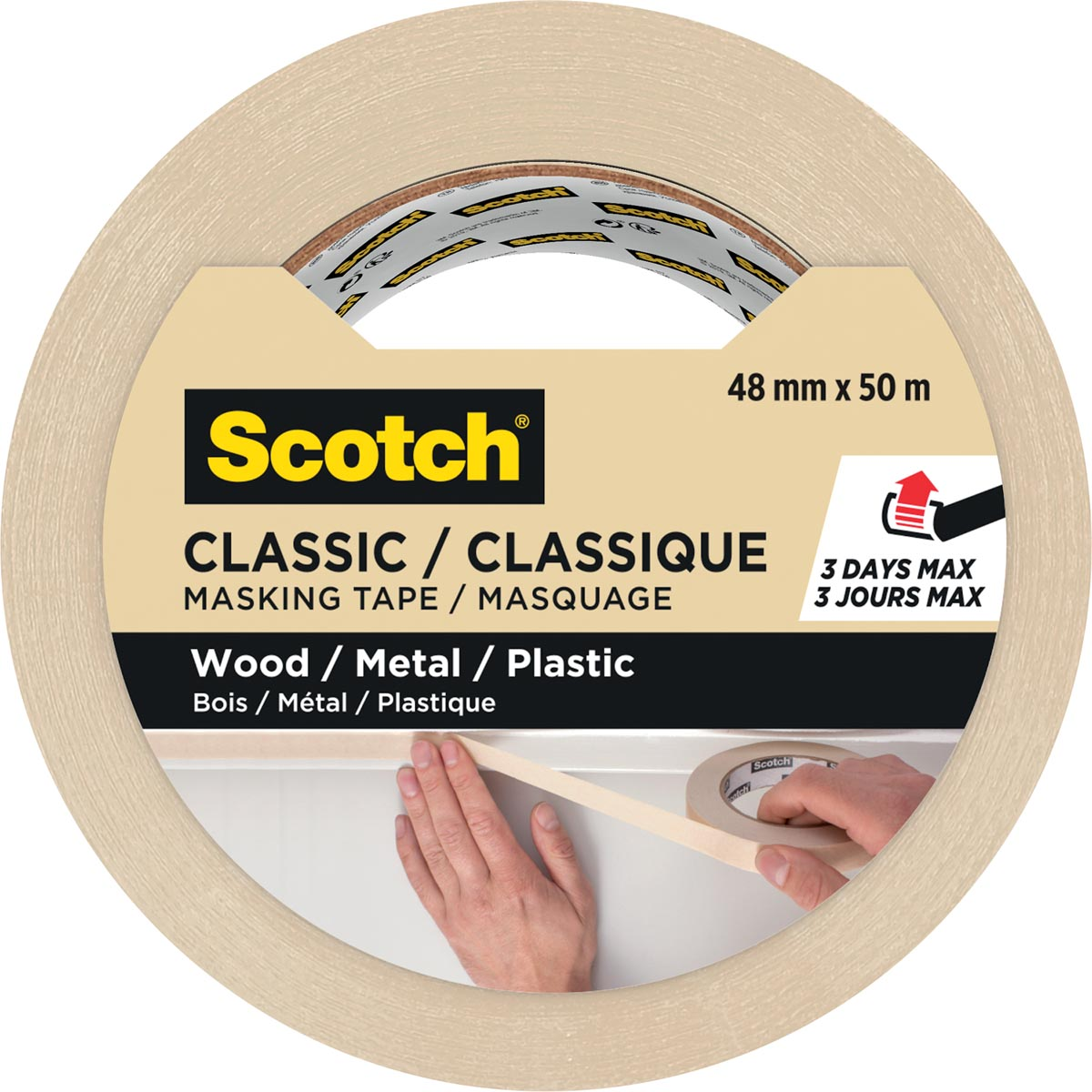 Scotch classic afplaktape, ft 48 mm x 50 m