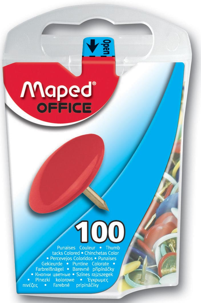 Maped punaises assortiment, doos van 100 stuks