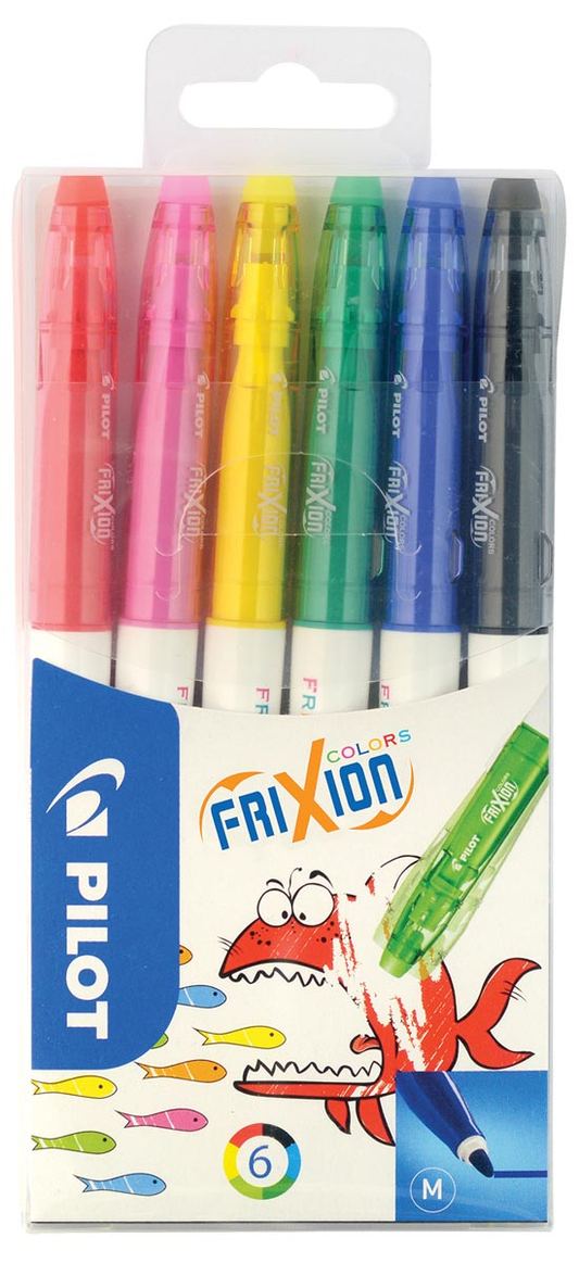 Pilot viltstift Frixion Colors, etui met 6 stuks