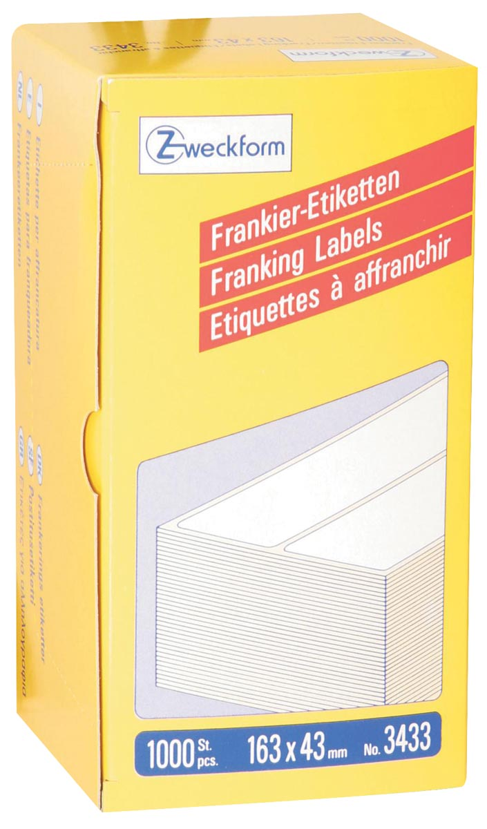 Avery Zweckform frankeeretiketten ft 163 x 43 mm, doos van 1000 stuks