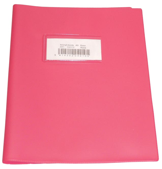 Bronyl schriftomslag ft 16,5 x 21 cm (schrift), roze