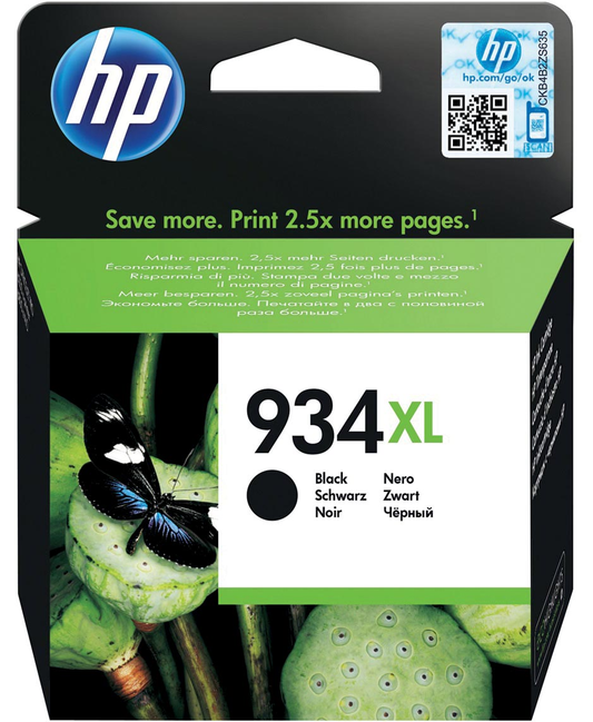 HP inktcartridge 934XL, 1.000 pagina's, OEM C2P23AE, zwart