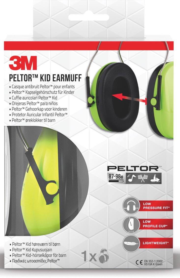 3M gehoorkap Peltor Kid, groen