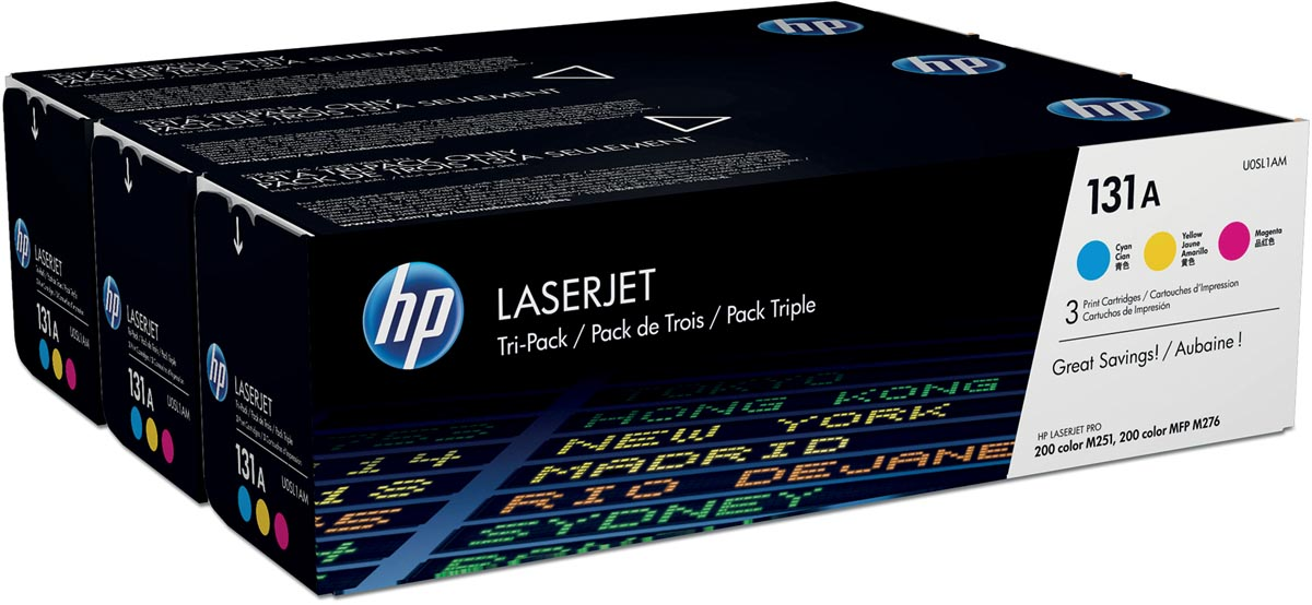 HP toner 131A, 1 800 pagina's, OEM U0SL1AM, 3 kleuren