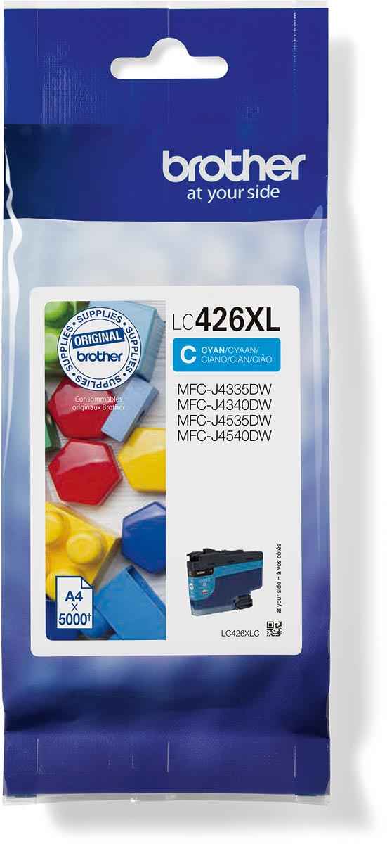 Brother inktcartridge, 5.000 pagina's, OEM LC-426XLC, cyaan