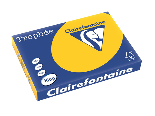 Clairefontaine Trophée Intens A3, 160 g, 250 vel, zonnebloemgeel