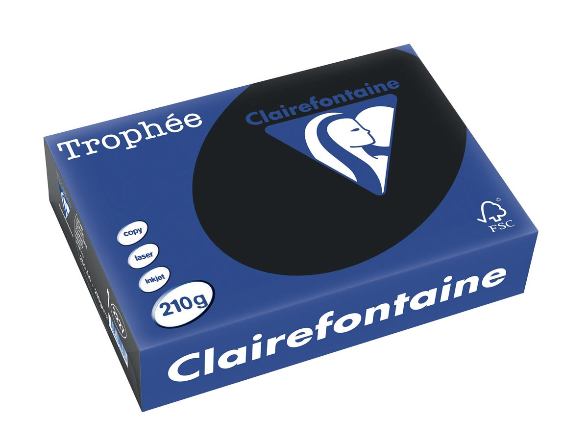 Clairefontaine Trophée Intens A4, 210 g, 250 vel, zwart