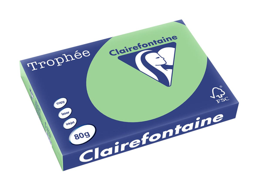 Clairefontaine Trophée Pastel A3, 80 g, 500 vel, natuurgroen