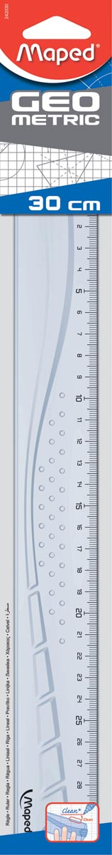 Maped lat Geometric 30 cm, transparant