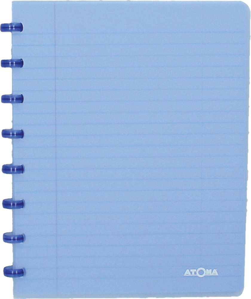 Atoma schrift Trendy ft A5, gelijnd, transparant blauw