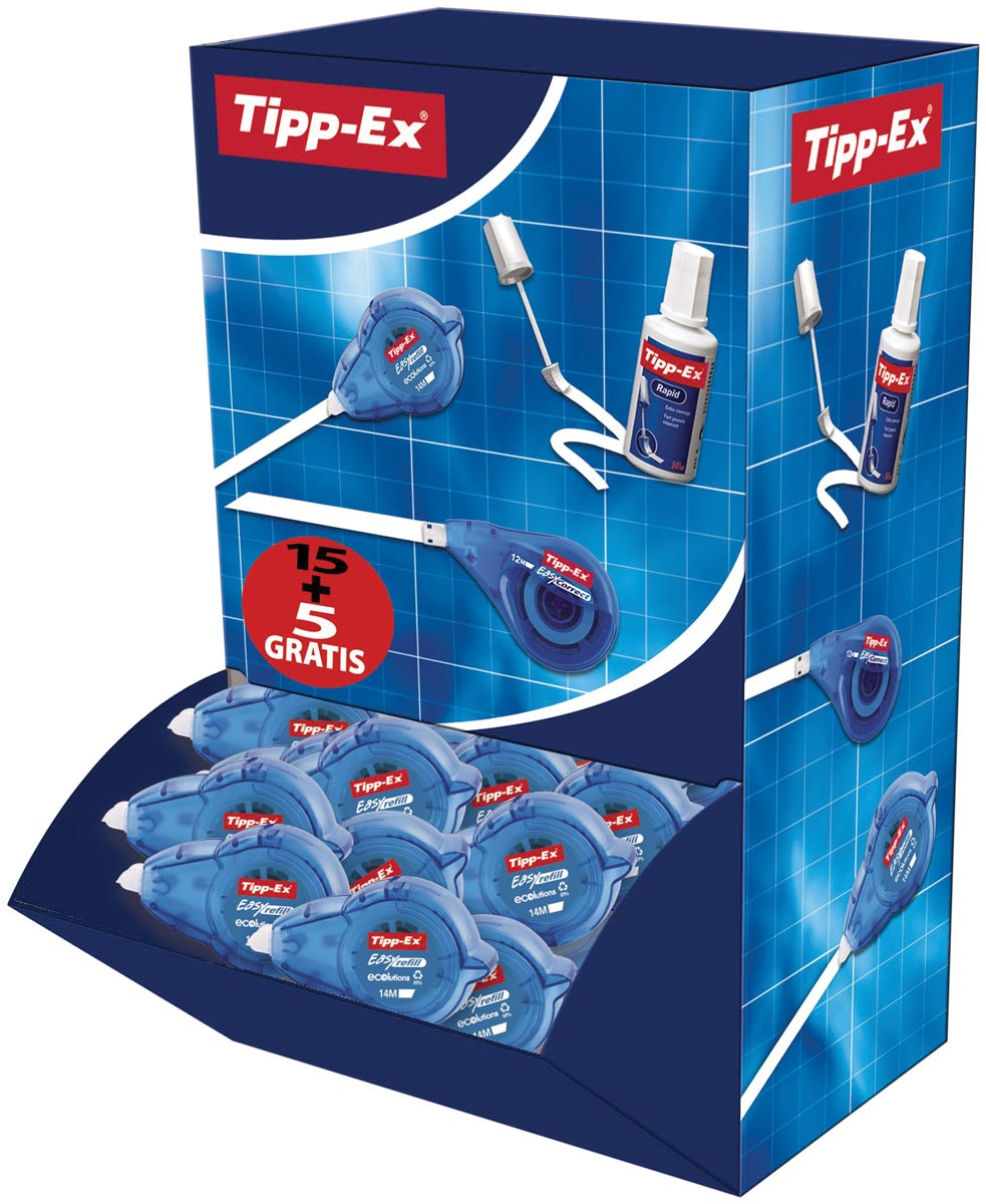 Tipp-ex correctieroller ECOlutions  Easy Refill doos van 20 stuks (15 + 5 GRATIS)