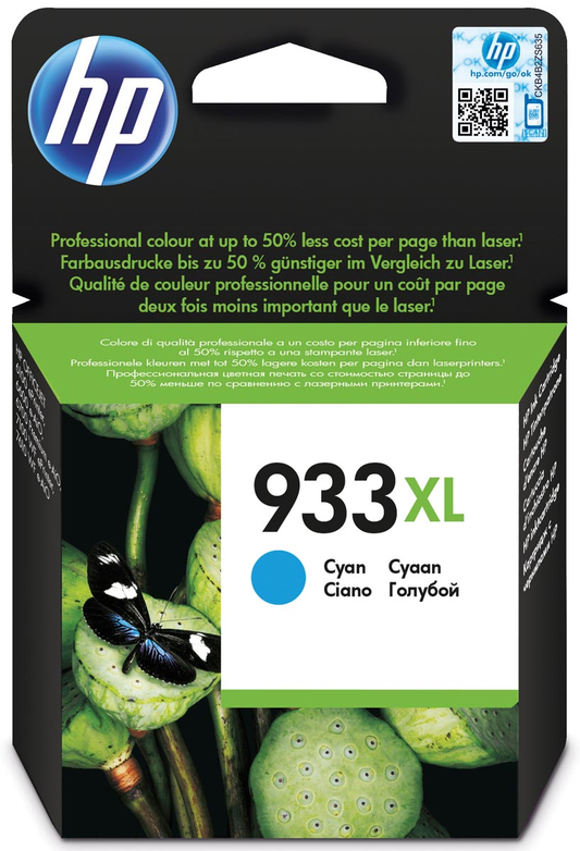 HP inktcartridge 933XL, 825 pagina's, OEM CN054AE, cyaan