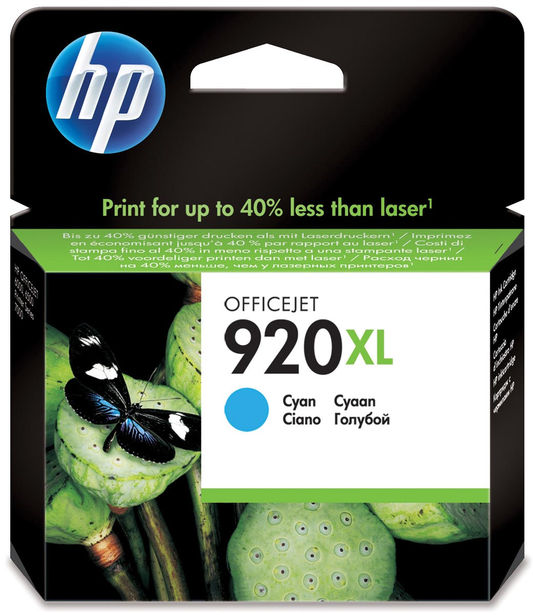 HP inktcartridge 920XL, 700 pagina's, OEM CD972AE, cyaan