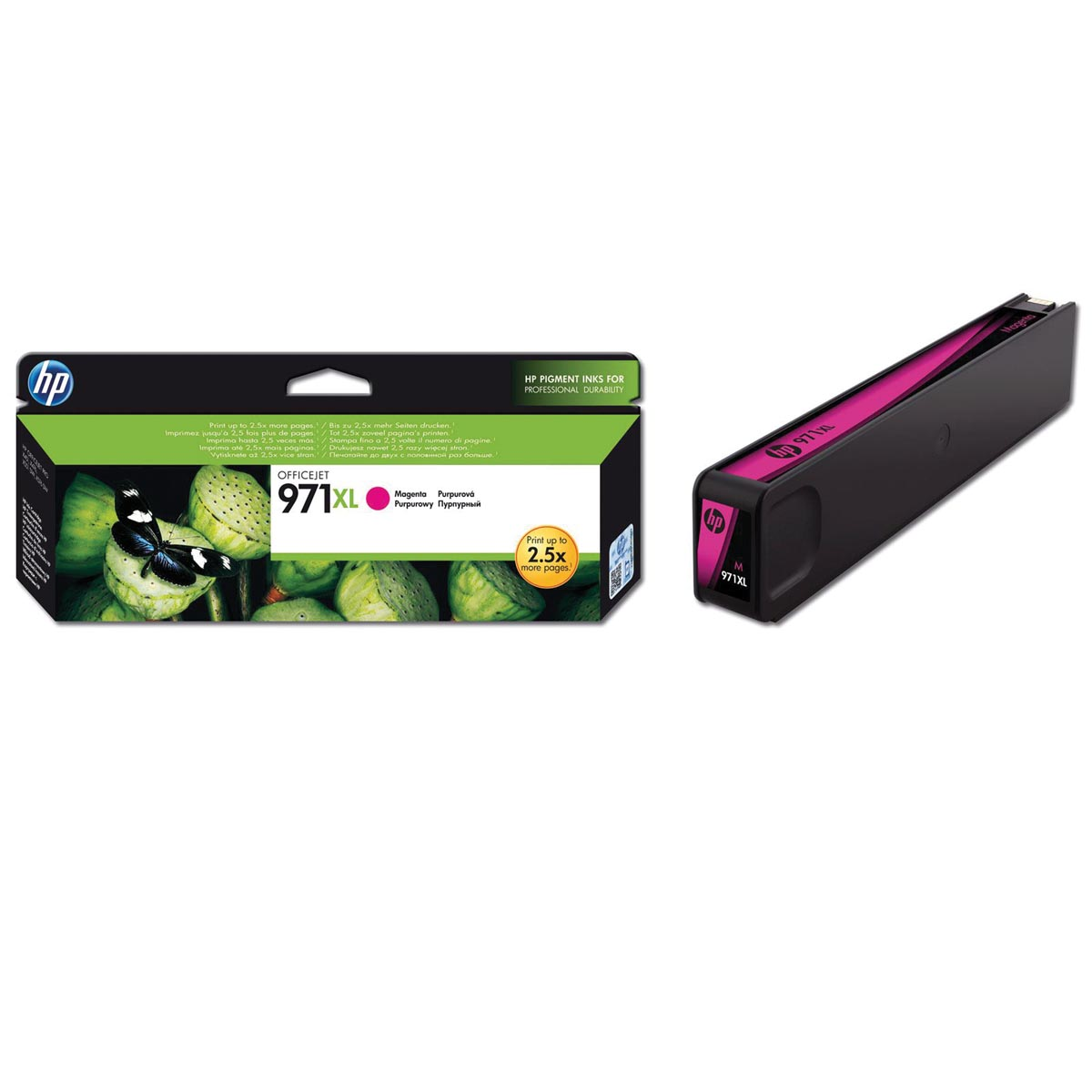 HP inktcartridge 971XL, 6.600 pagina's, OEM CN627AE, magenta