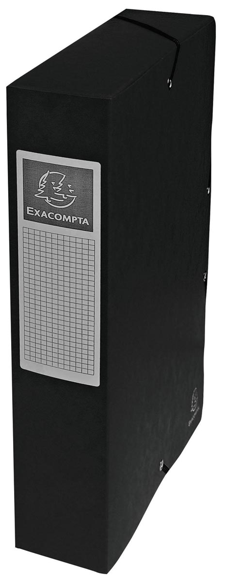 Exacompta elastobox Exabox zwart, rug van 6 cm