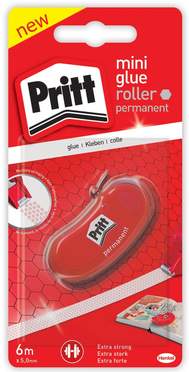 Pritt lijmroller Mini, op blister