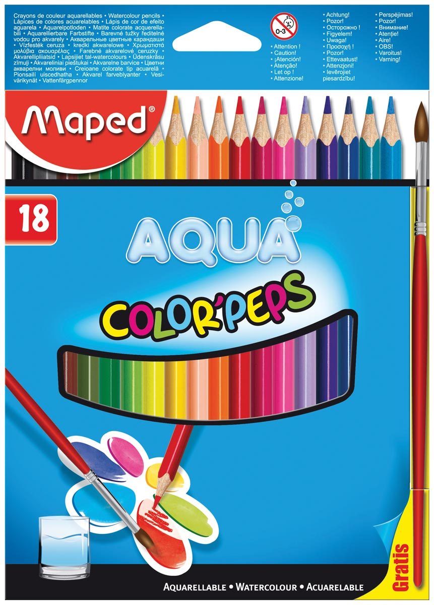 Maped Aquarelpotlood Color'Peps Aqua 18 potloden