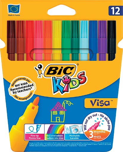 Bic Kids viltstift Visa 12 stiften