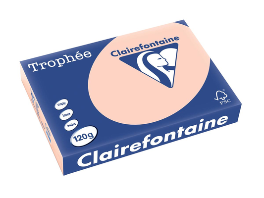 Clairefontaine Trophée Pastel A4, 120 g, 250 vel, zalm