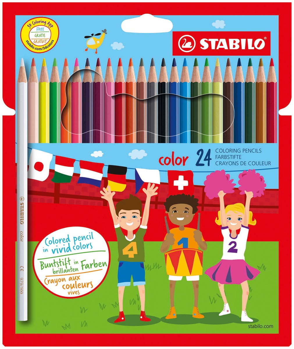 STABILO Color kleurpotlood, kartonnen etui van 24 stuks