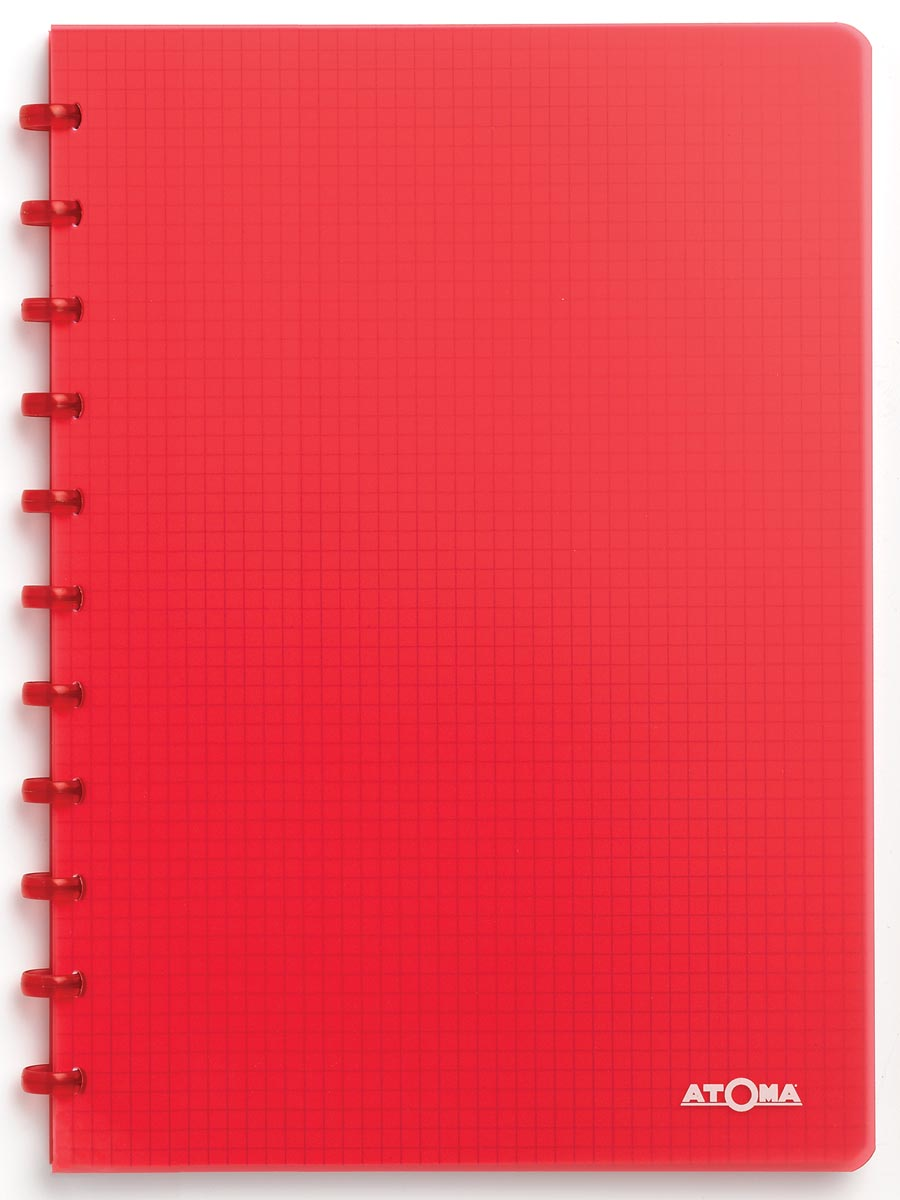 Atoma schrift Trendy ft A4, geruit 5 mm, transparant rood