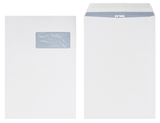 Navigator Zak-enveloppen ft 229 x 324 mm, met venster rechts (ft 50 x 110 mm), doos van 250 stuks