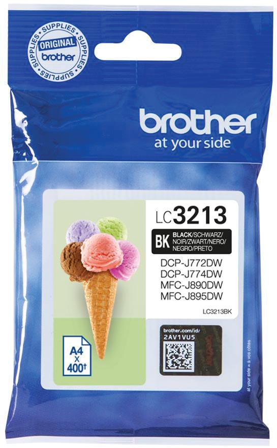 Brother inktcartridge, 400 pagina's, OEM LC-3213BK, zwart