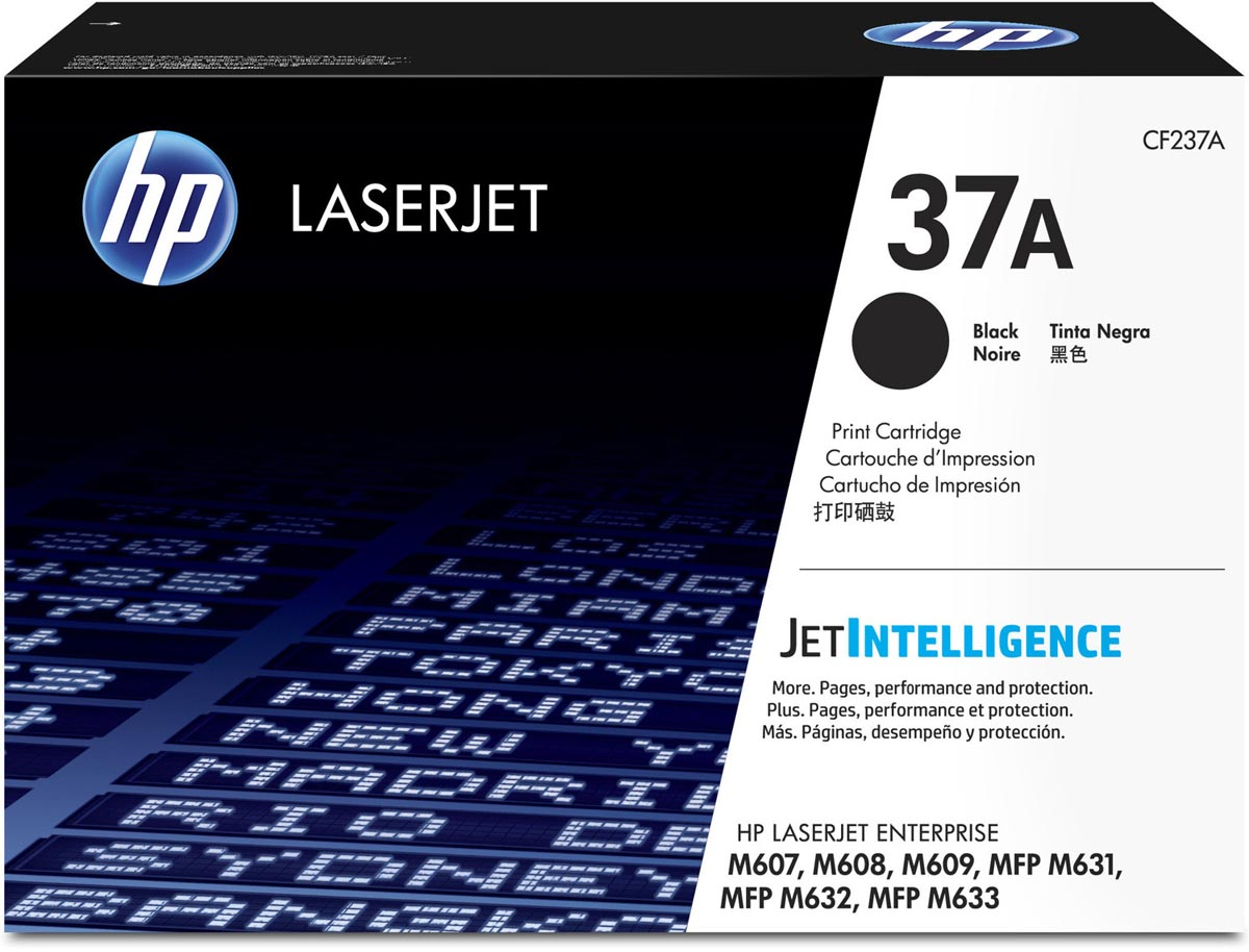 HP toner 37A, 11 000 pagina's, OEM CF237A, zwart