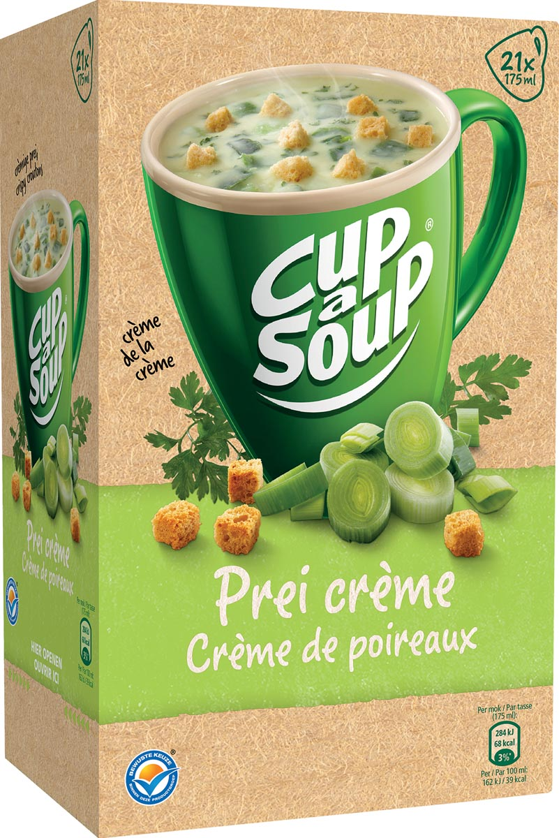 Cup-a-Soup prei crème met kaas croutons, pak van 21 zakjes