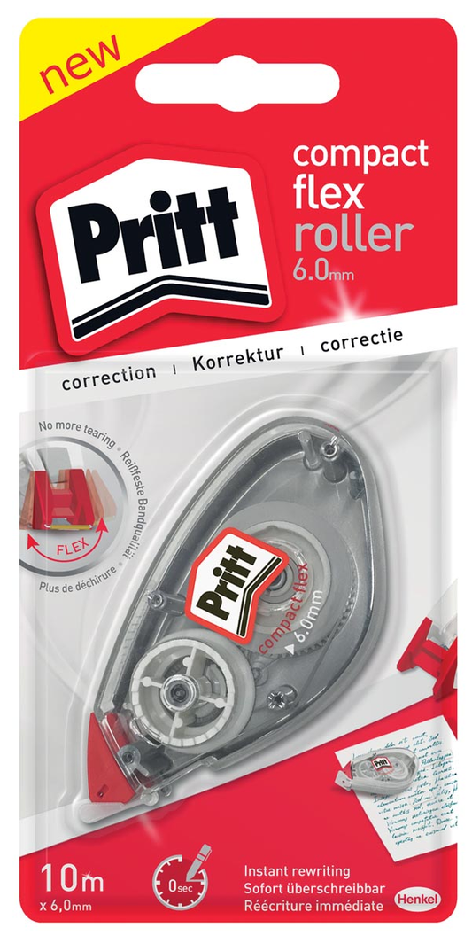 Pritt correctieroller Compact Flex 6 mm x 10 m, op blister