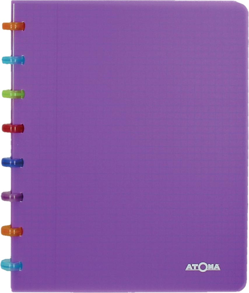 Atoma schrift Tutti Frutti ft A5, commercieel geruit, transparant paars