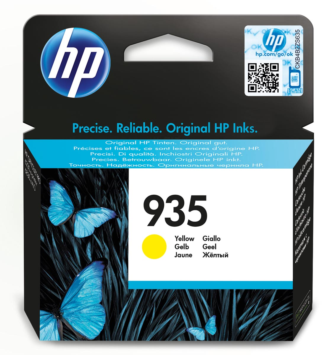 HP inktcartridge 935, 400 pagina's, OEM C2P22AE, geel