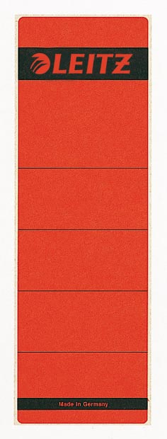 Leitz rugetiketten ft 6,1 x 19,1 cm, rood