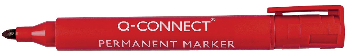 Q-Connect permanente marker, ronde punt, rood