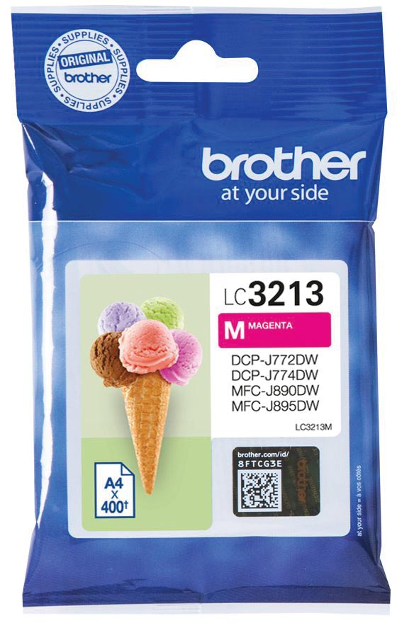 Brother inktcartridge, 400 pagina's, OEM LC-3213M, magenta