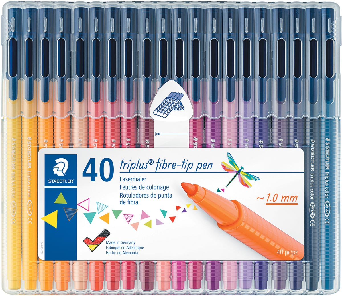 Staedtler viltstift Triplus Color, opstelbare box met 40 kleuren