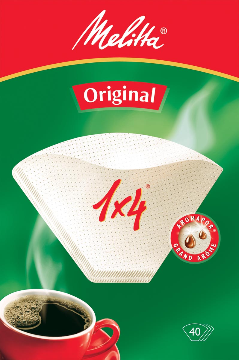 Melitta koffiefilter 1 x 4, pak van 40 stuks