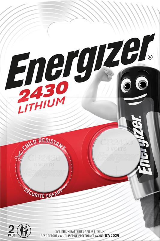 Energizer knoopcel CR2430, blister van 2 stuks