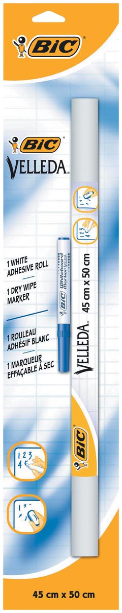 Bic zelfklevende rollen (whiteboard vellen) Velled ft 45 x 50 cm