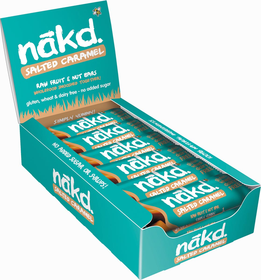 Nakd Salted Caramel, reep van 35 g, pak van 18 stuks