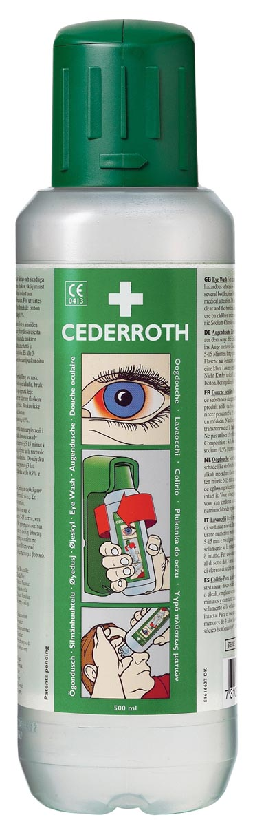 Cederroth oogspoelmiddel, 500 ml, pak van 2 stuks