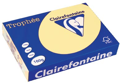 Clairefontaine Trophée Pastel A4, 160 g, 250 vel, kanariegeel