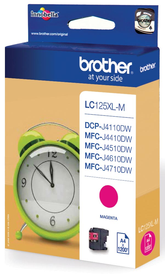 Brother inktcartridge, 1.200 pagina's, OEM LC-125XLM, magenta