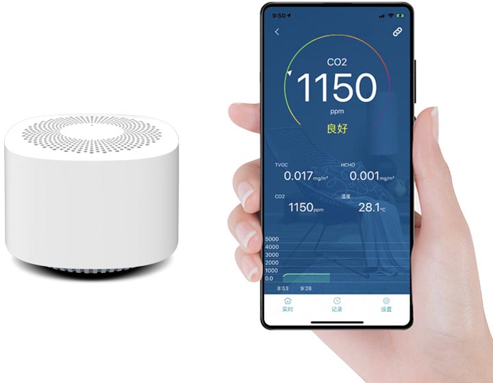 Kokoon Air Protect mini luchtkwaliteitmeter, Bluetooth connectie