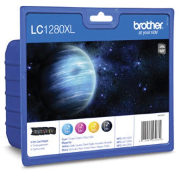 Brother inktcartridge, 1.200-2.400 pagina's, OEM LC-1280XLVALBPDR, 4 kleuren